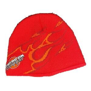 VINTAGE American Chopper Mens Flames Red Beanie 2003 Flame Logo Paul Jr. Sr.